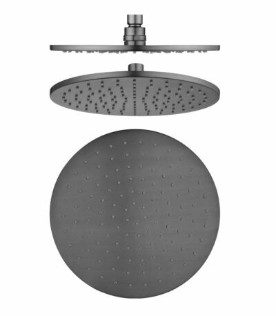 Round Gun Metal Grey Gold Shower Head - 250mm | GM0010.SH