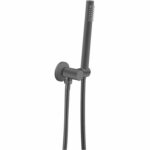 Round Gun Metal Grey Shower Rail with Handheld Shower | GM2131.SH