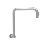 Round Gun Metal Rectangle Curved Shower Arm - PRY020-GM