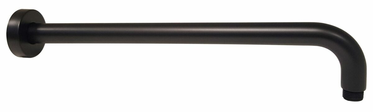 Round Horizontal Shower Arm - Matt Black | PRY006-B