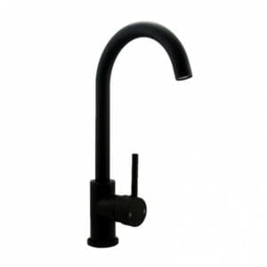 Round Matt Black Kitchen Sink Mixer Tap | OX1026.KM