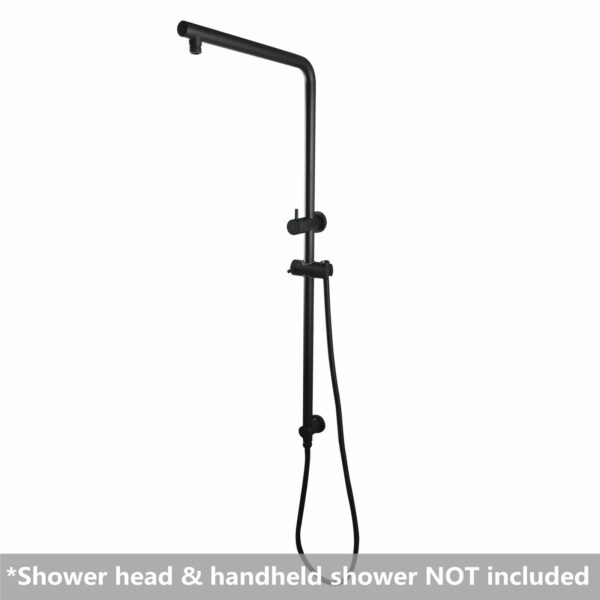 Round Matt Black Shower Station without Shower Head and Handheld Shower | OX2128-A.SH.N