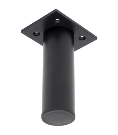 Round Matte Black Leg, 120mm
