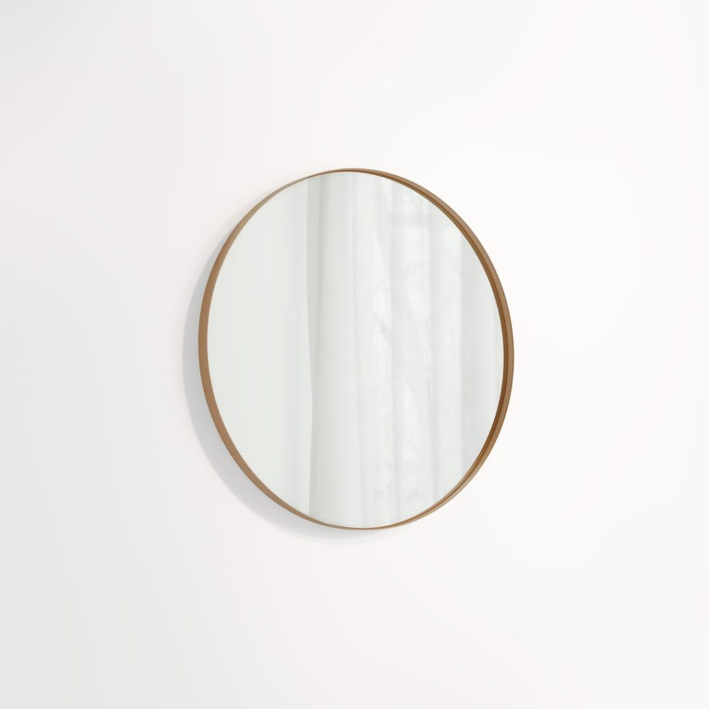 Round Mirror 600mm - Brushed Copper