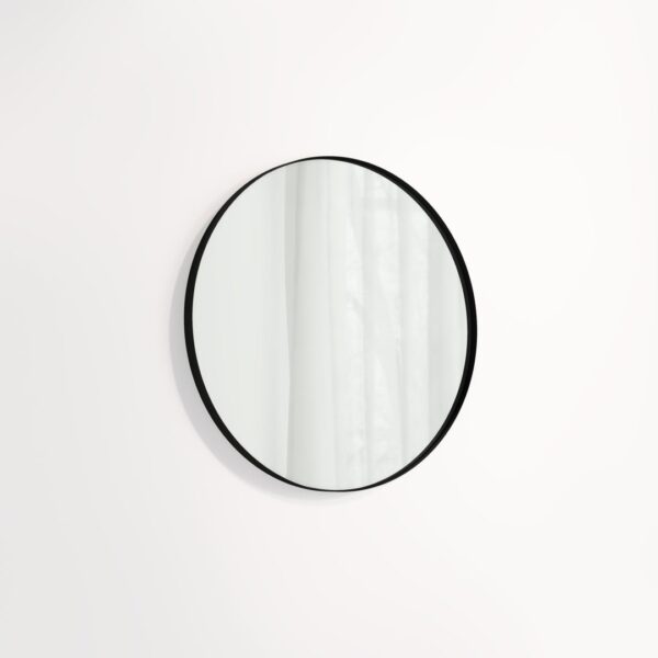 Round Mirror 600mm - Matte Black