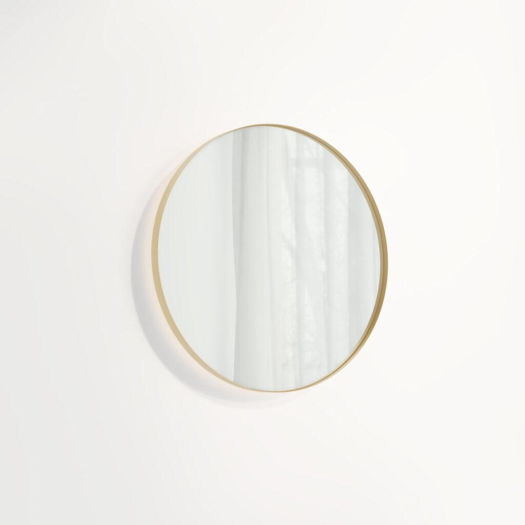 Round Mirror LED 600mm - Brushed Brass