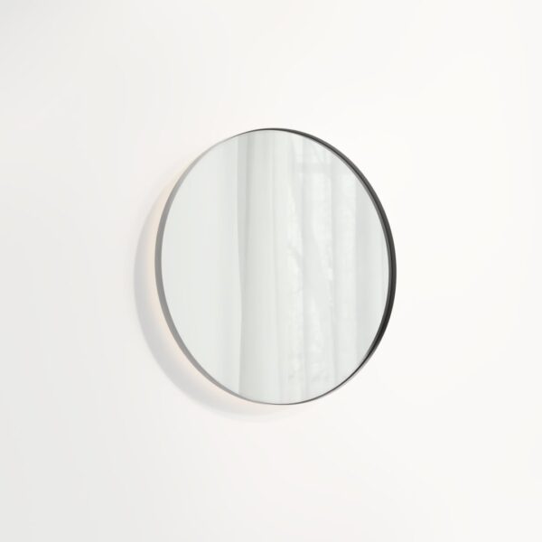 Round Mirror LED 600mm - Brushed Gunmetal