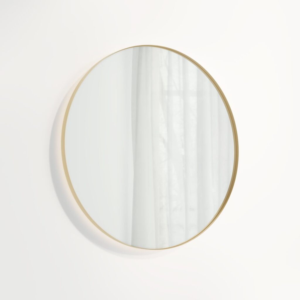 Round Mirror LED 800mm - Brushed Brass