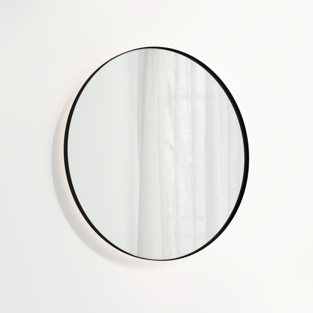 Round Mirror LED 800mm - Matte Black