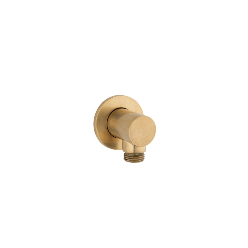 Round Shower BP - Tumbled Aged Brass