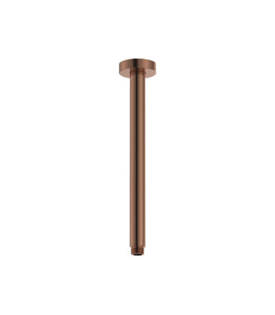 Round Shower Dropper, 300mm, Brushed Copper