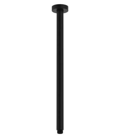 Round Shower Dropper, 450mm, Matte Black
