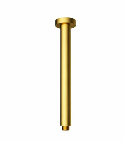 Round Vertical Shower Arm - Brushed Gold | PRY001-BG