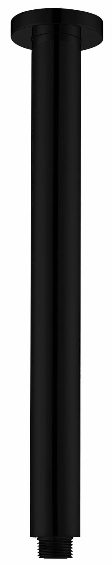 Round Vertical Shower Arm - Matt Black | PRY001-B