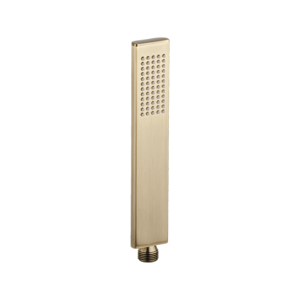 Rounded Rectangle Hand Shower - Brushed Brass