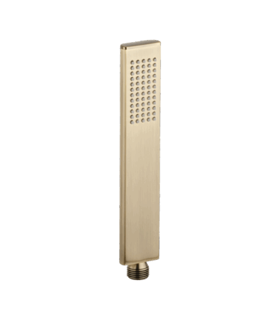 Rounded Rectangle Hand Shower - Brushed Brass