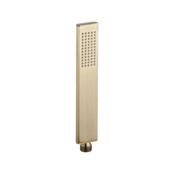 Rounded Rectangle Hand Shower - Brushed Brass