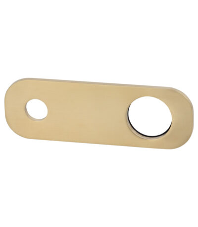 Rounded Rectangle Mixer & Spout Backplate - Brushed Brass