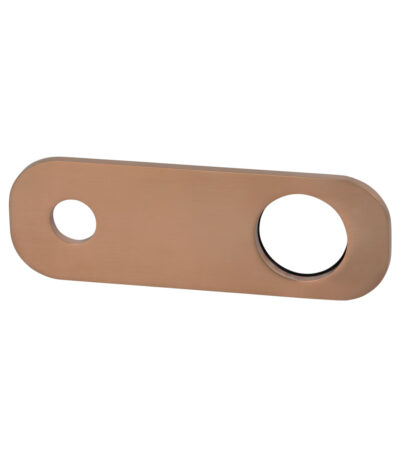 Rounded Rectangle Mixer & Spout Backplate - Brushed Copper
