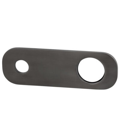 Rounded Rectangle Mixer & Spout Backplate - Brushed Gunmetal