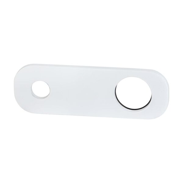 Rounded Rectangle Mixer & Spout Backplate - Chrome