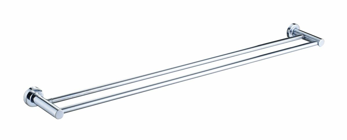 Ruby Round Double Towel Rail 800mm - Chrome | 21802B