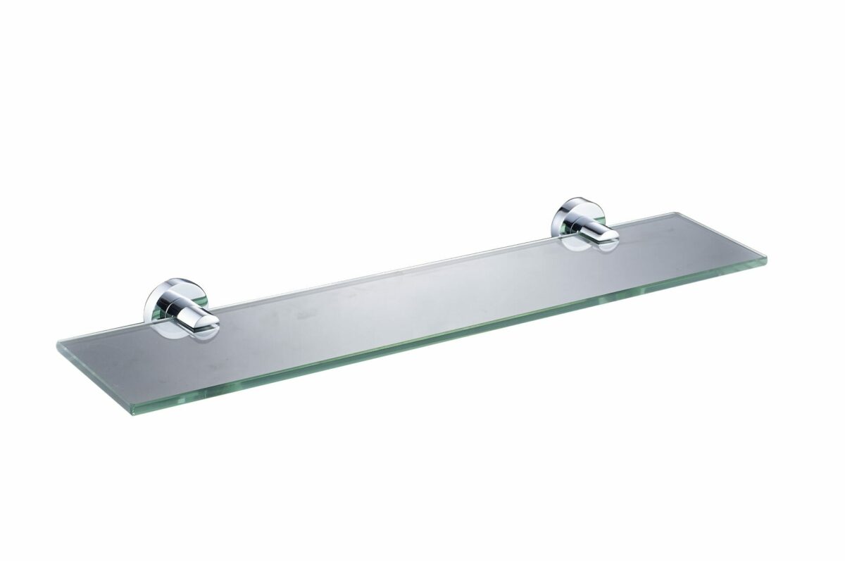 Ruby Round Glass Shelf 520 mm - Chrome | 21803