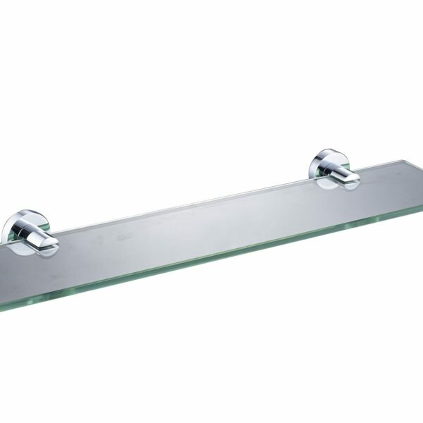 Ruby Round Glass Shelf 520 mm - Chrome | 21803