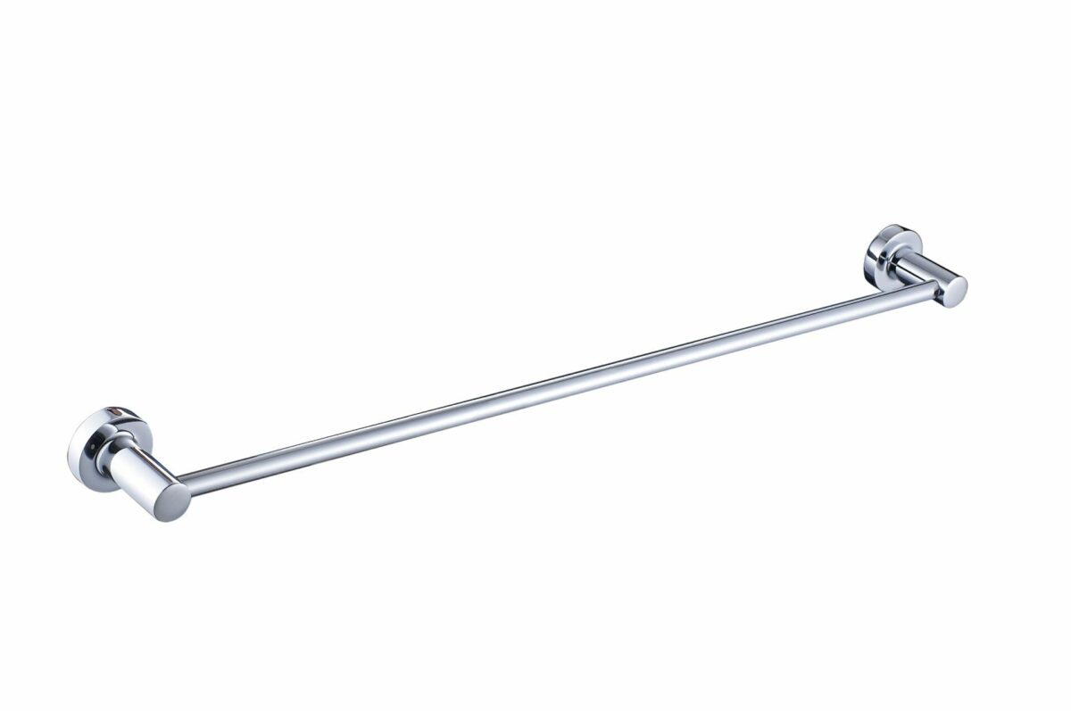 Ruby Round Single Towel Rail 600mm - Chrome | 21801