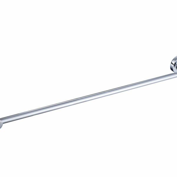 Ruby Round Single Towel Rail 600mm - Chrome | 21801