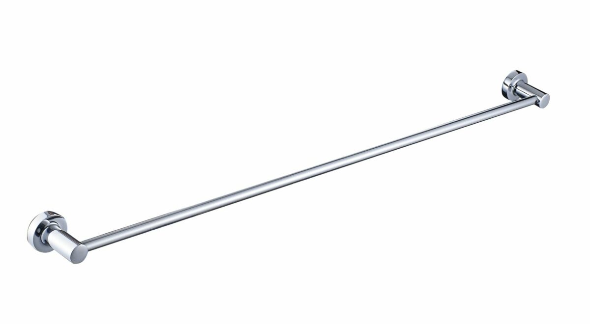 Ruby Round Single Towel Rail 800mm - Chrome | 21801B
