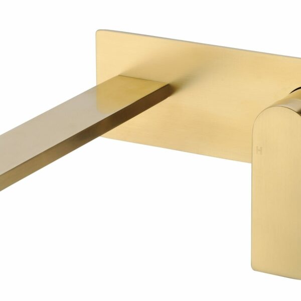 Ruki Wall Basin Mixer - Brushed Gold | PBS3003BG