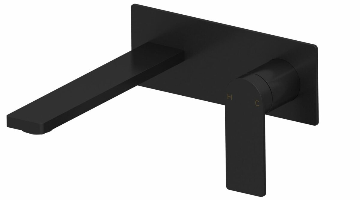 Ruki Wall Basin Mixer - Matt Black | PBS3003MB