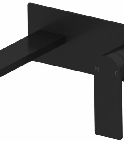 Ruki Wall Basin Mixer - Matt Black | PBS3003MB