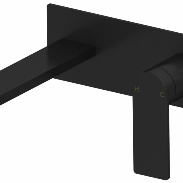 Ruki Wall Basin Mixer - Matt Black | PBS3003MB