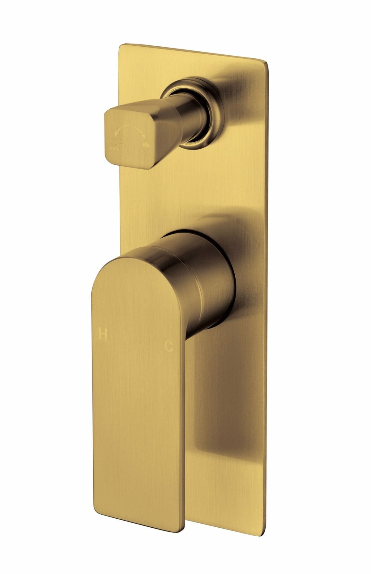 Ruki Wall Mixer With Diverter - Brushed Gold | PBS3002BG