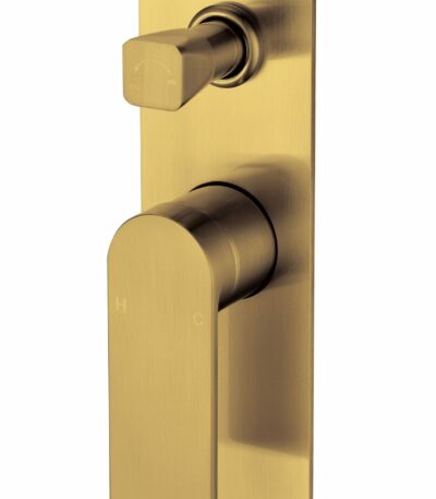 Ruki Wall Mixer With Diverter - Brushed Gold | PBS3002BG