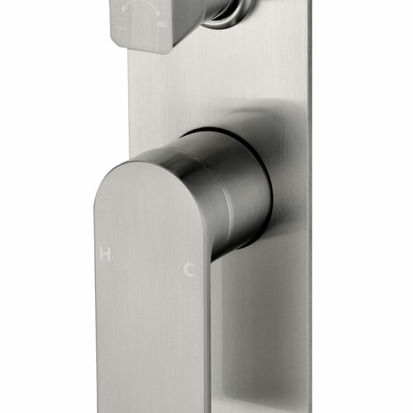 Ruki Wall Mixer With Diverter - Brushed Nickel | PBS3002BN