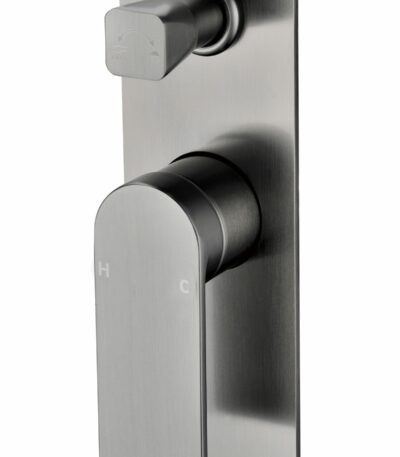 Ruki Wall Mixer With Diverter - Gunmetal | PBS3002GM