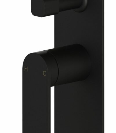 Ruki Wall Mixer With Diverter - Matt Black | PBS3002MB