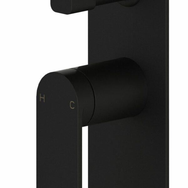 Ruki Wall Mixer With Diverter - Matt Black | PBS3002MB