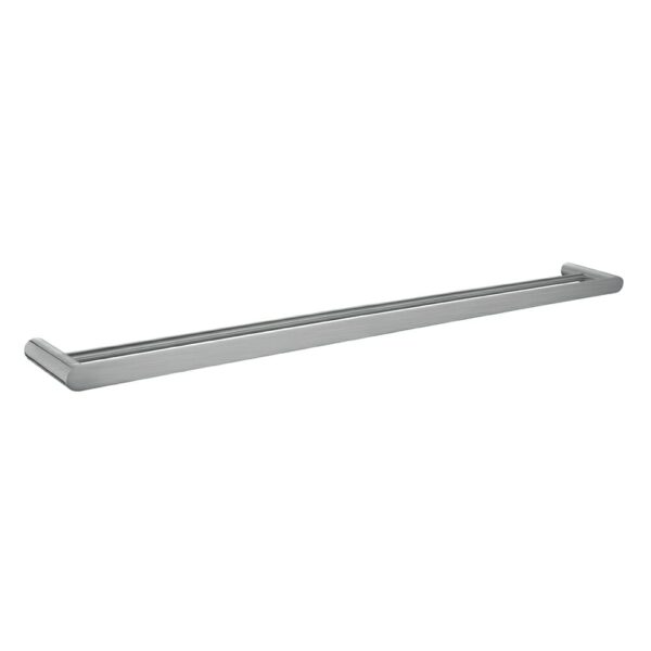 RUSHY Brushed Nickel Double Towel Rail 800mm