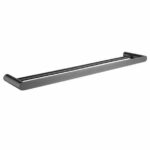 RUSHY Gun Metal Grey Double Towel Rail 800mm