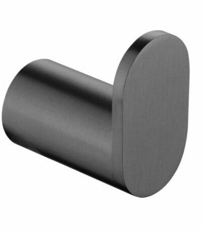 RUSHY Gun Metal Grey Round Robe Hook