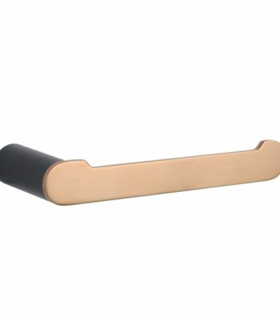 RUSHY Matt Black & Chrome Toilet Paper Holder | OXCH6513.TR