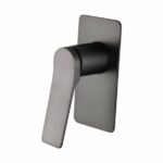 RUSHY Square Brushed Gun Metal Grey Built-in Shower Mixer(Brass) | BUGM0156.ST