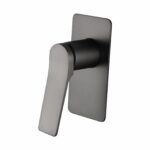 RUSHY Square Brushed Gun Metal Grey Wall Mixer | BUGM0156-2.ST