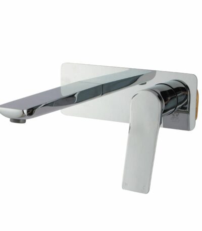 RUSHY Square Chrome Wall Mixer with Spout
