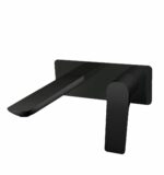 RUSHY Square Matt Black Wall Mixer with Spout | OX0153-2-EX.BM