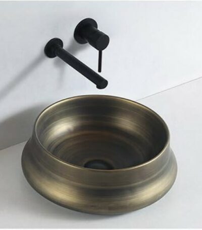 Rustic Gold Round Basin | 400 x 400 x 140mm | 6188A-F2